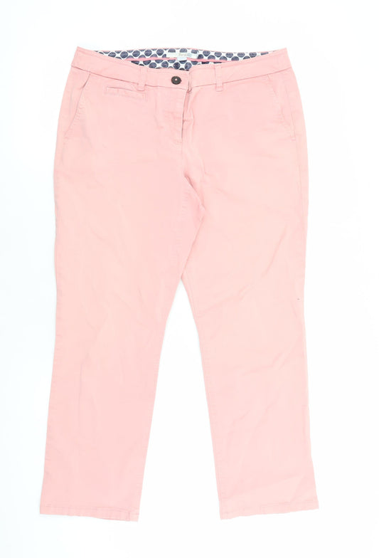 Boden Women's Pink Chino Trousers Size 10