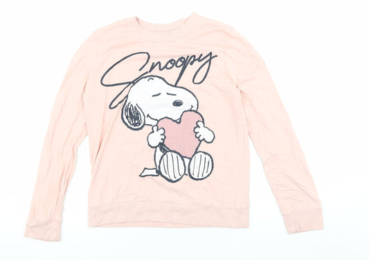 Day Dreams Pink Snoopy Lounge Top Women Size 10 Cartoon
