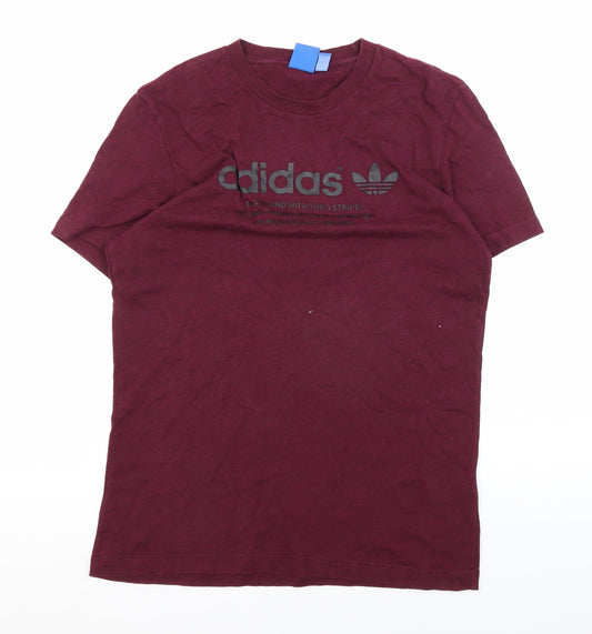 Adidas Men’s Red M Crew Neck Short Sleeve T-Shirt