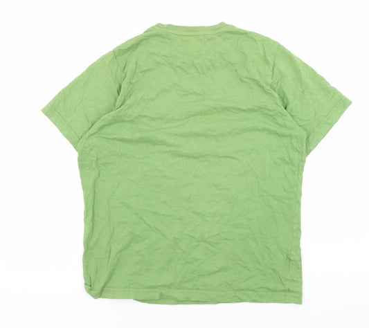 Fred Perry Men's Green T-Shirt, Medium