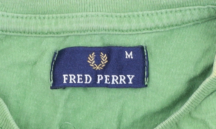 Fred Perry Men's Green T-Shirt, Medium