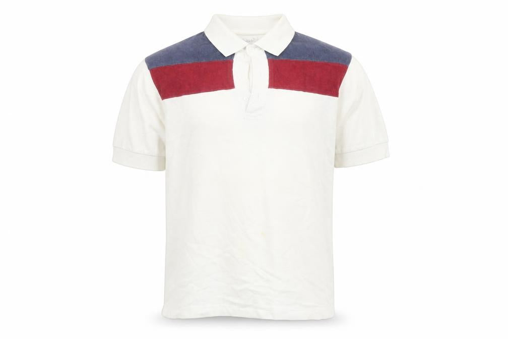 Rodeo Men's White Polo Shirt, Short Sleeve, Size 10