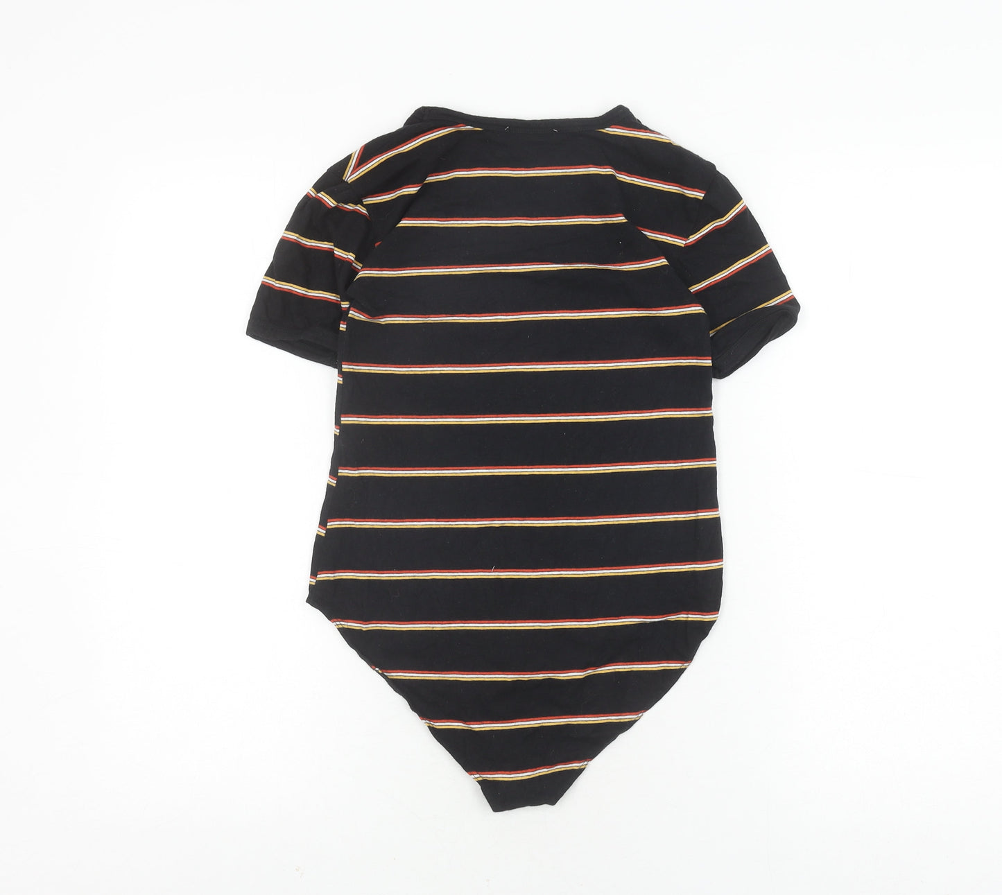 Zara Women's Black Striped Basic T-Shirt, Size S