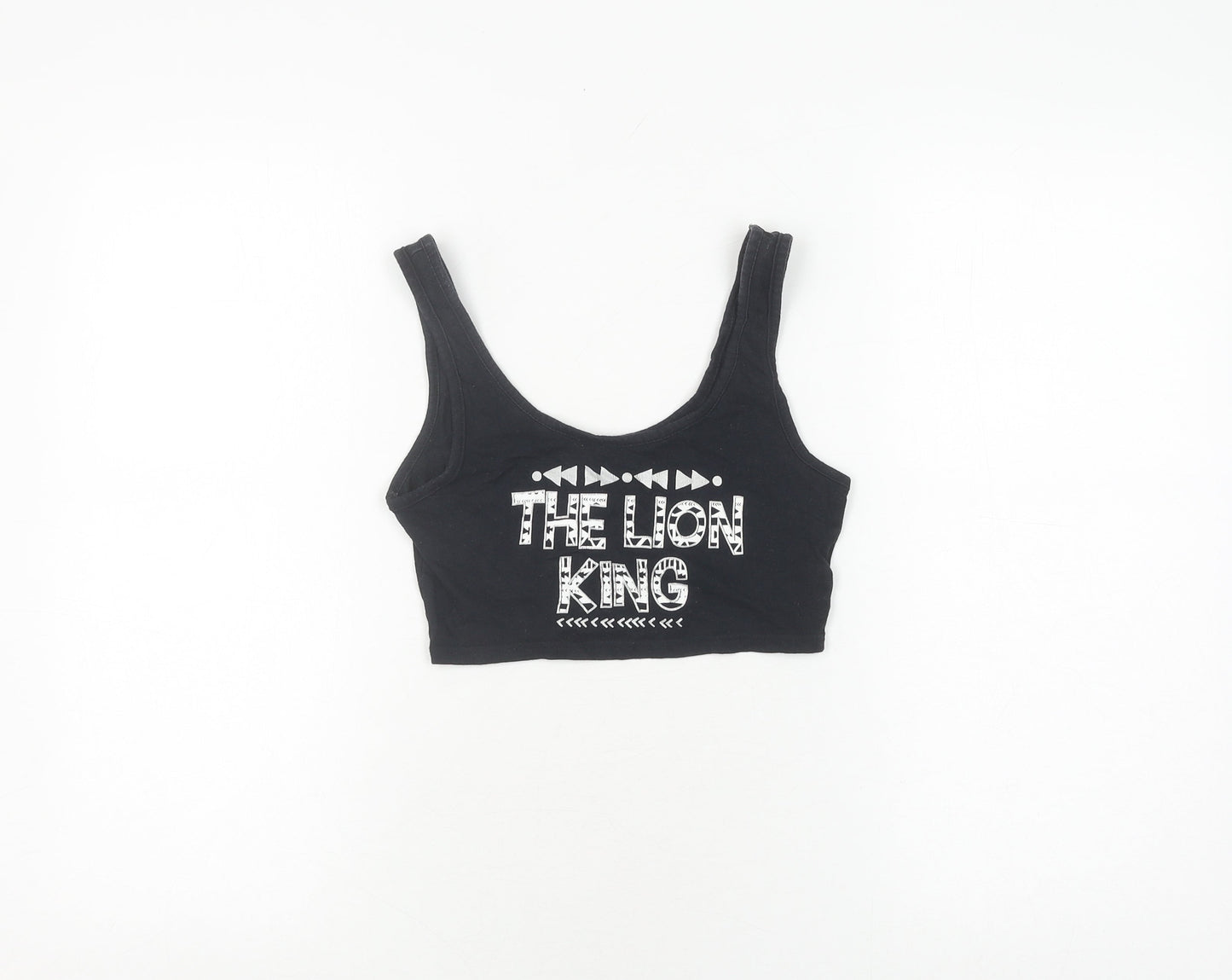 Disney Women's Black Lion King Cropped Tank, 2XS