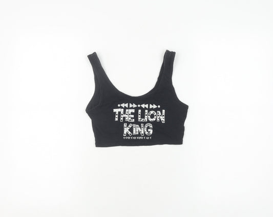 Disney Women's Black Lion King Cropped Tank, 2XS