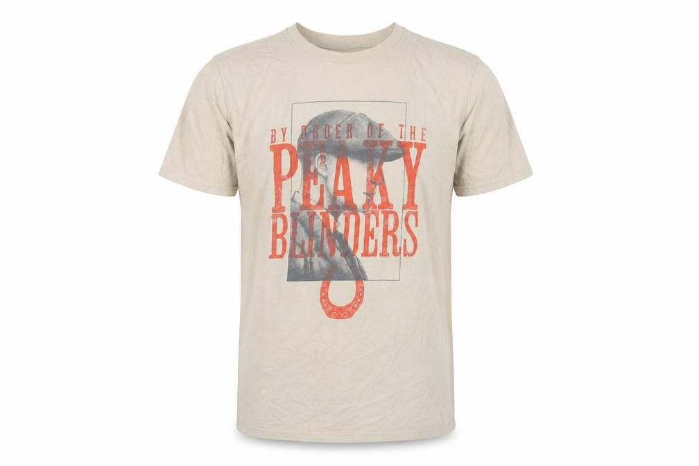 Garrison Tailors Men Beige L Peaky Blinders T-Shirt