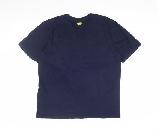 Dickies Men's Blue XL Logo T-Shirt - Regular Fit