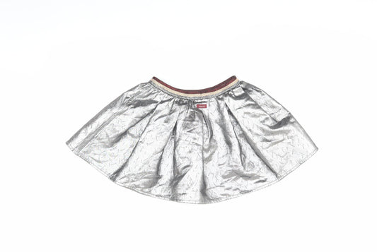 Catimini Silver Girls Skater Short Skirt Size 122