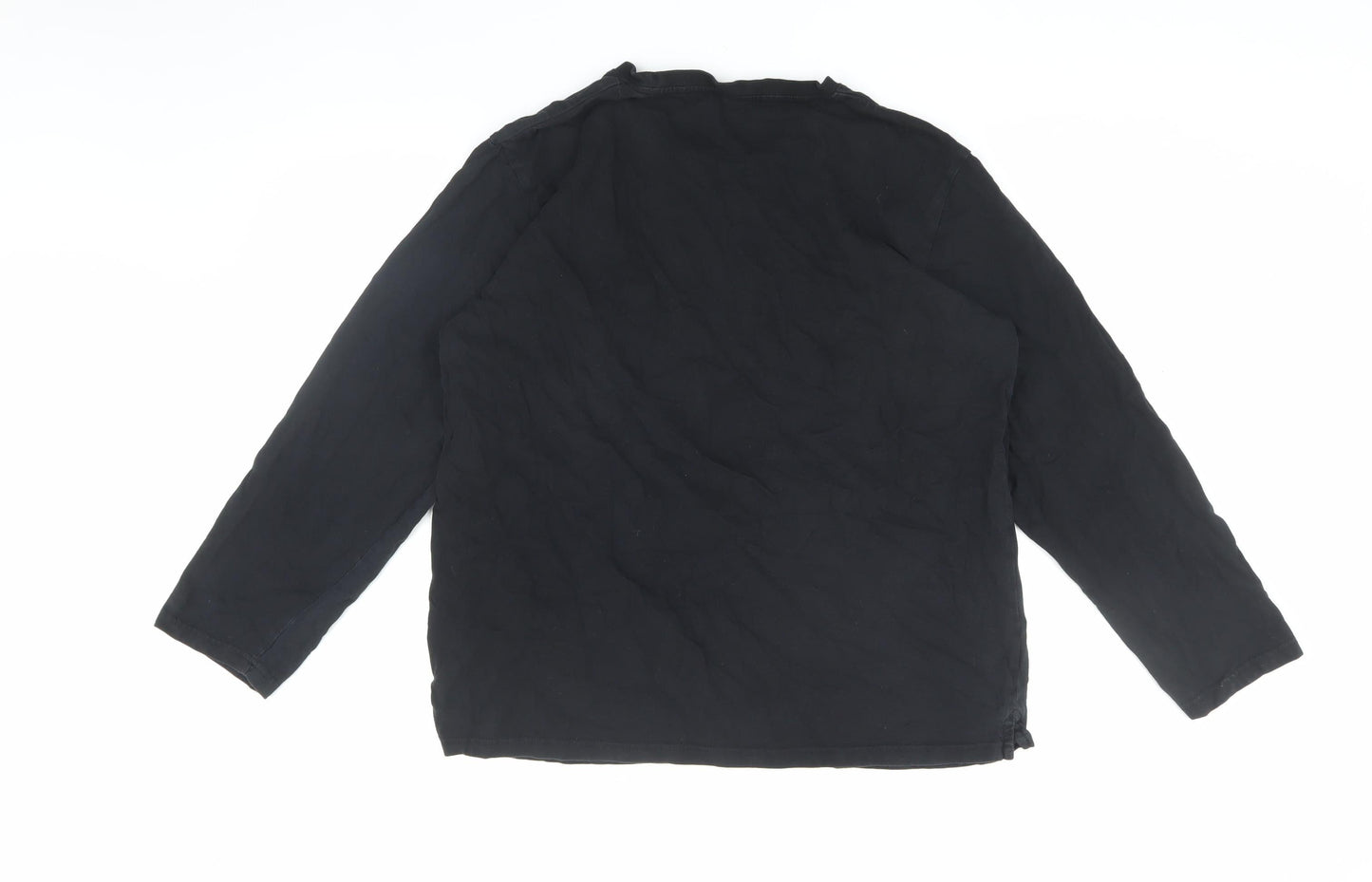 Jeff Banks Men's Black Long Sleeve T-Shirt - Size L