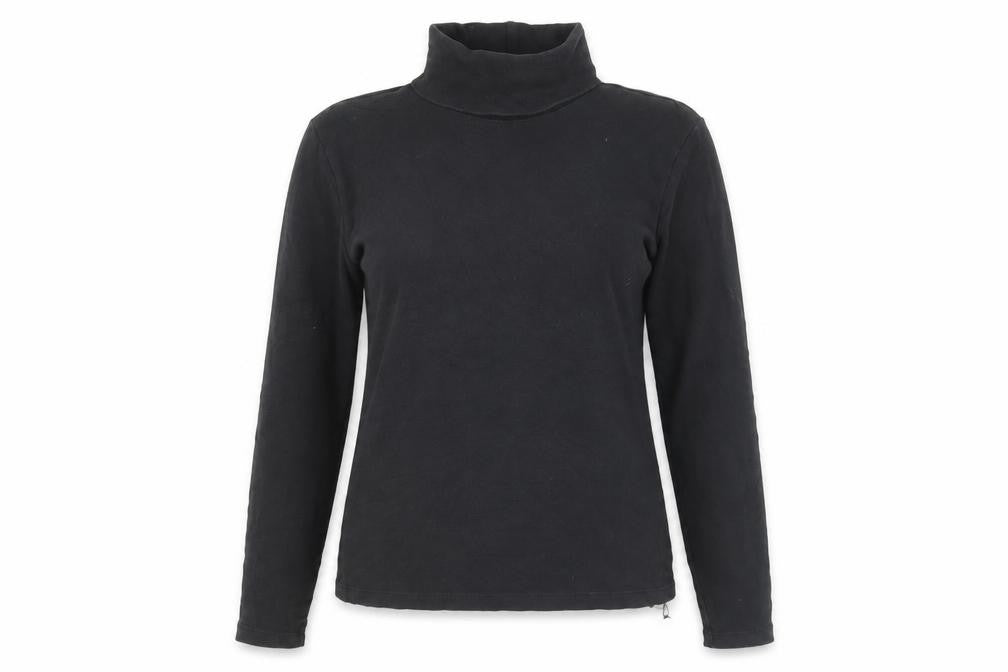 Gap Women's Black Roll Neck Long Sleeve T-Shirt, Size S