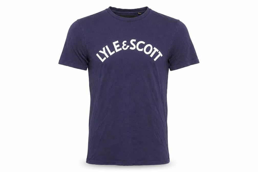 Mens UK Size M Lyle & Scott Blue  Cotton T-Shirt