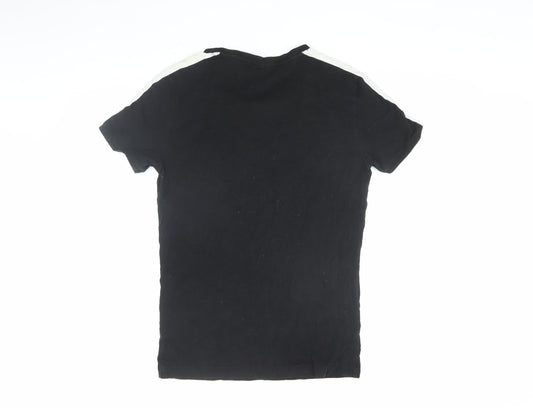 Puma Men's Black Logo T-Shirt, Size S, Short Sleeve