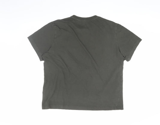 Nike Men's Black Large Crew Neck T-Shirt Logo