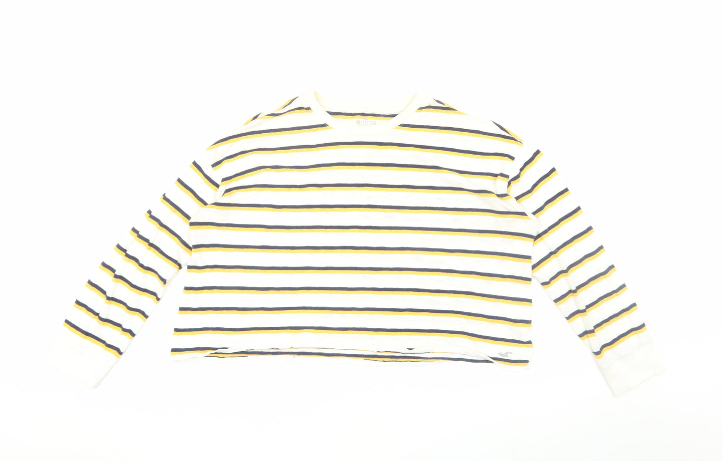 Hollister Women's Striped T-Shirt, Multicoloured, S