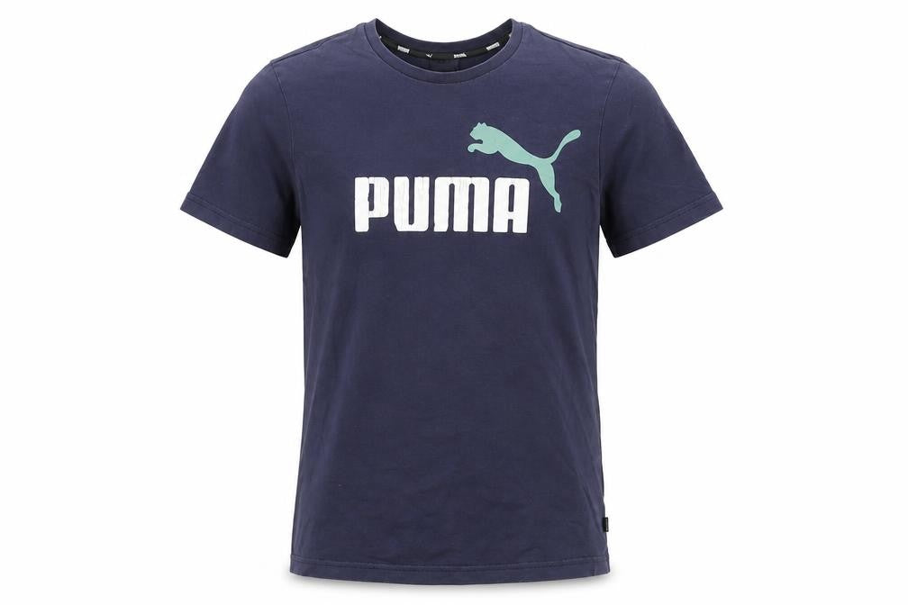 Puma Boys Blue Logo T-Shirt, 14-15 Years, Casual, Cotton