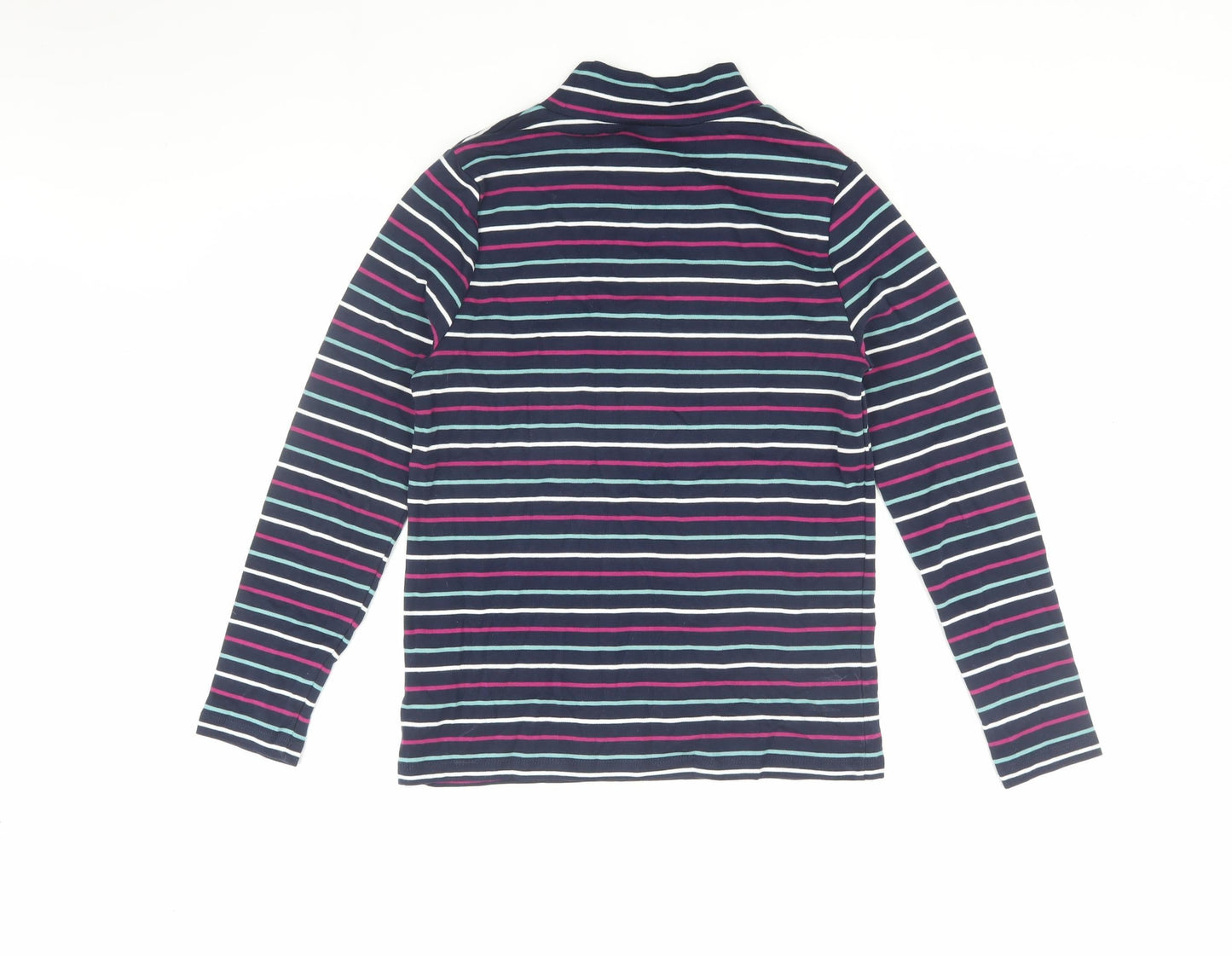 Cotton Traders Women's Striped Mock Neck Top