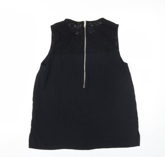 Burberry Women's Black Lace Tunic Blouse M
