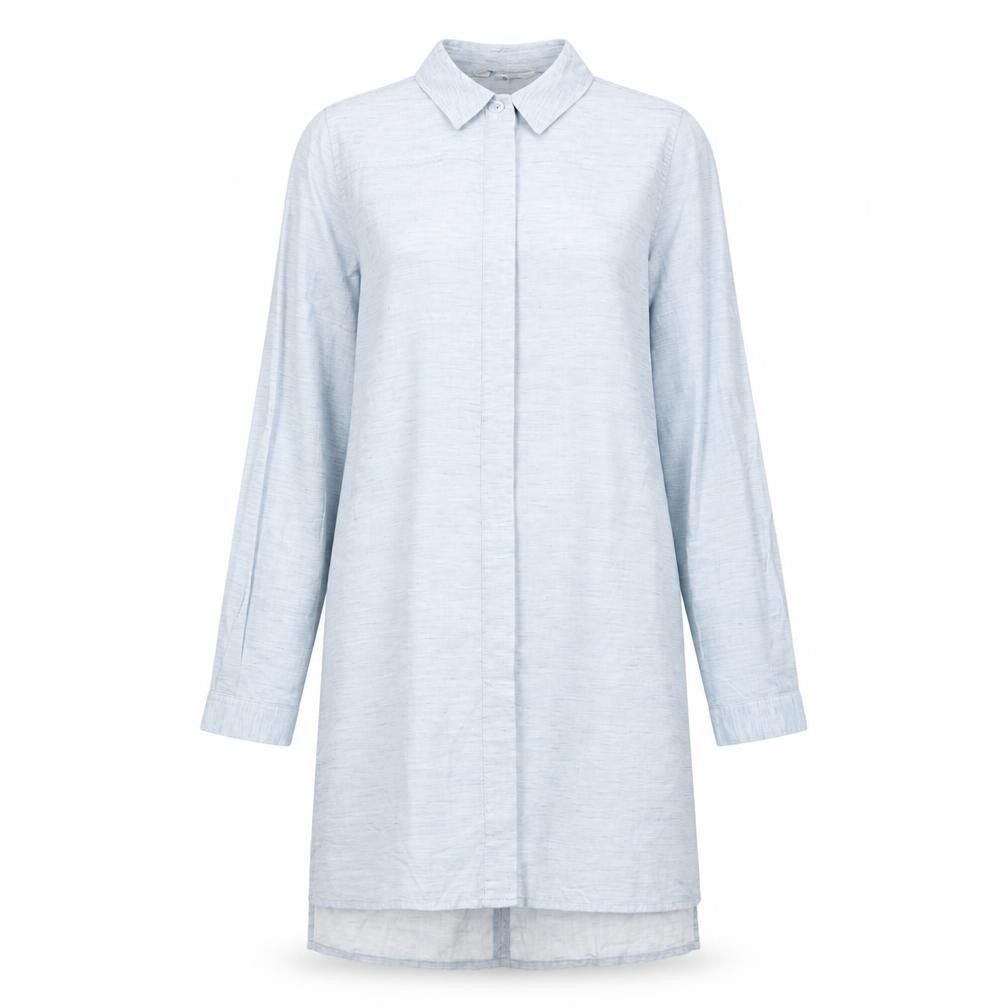 Front view of French Connection Women's Blue Shirt Dress S