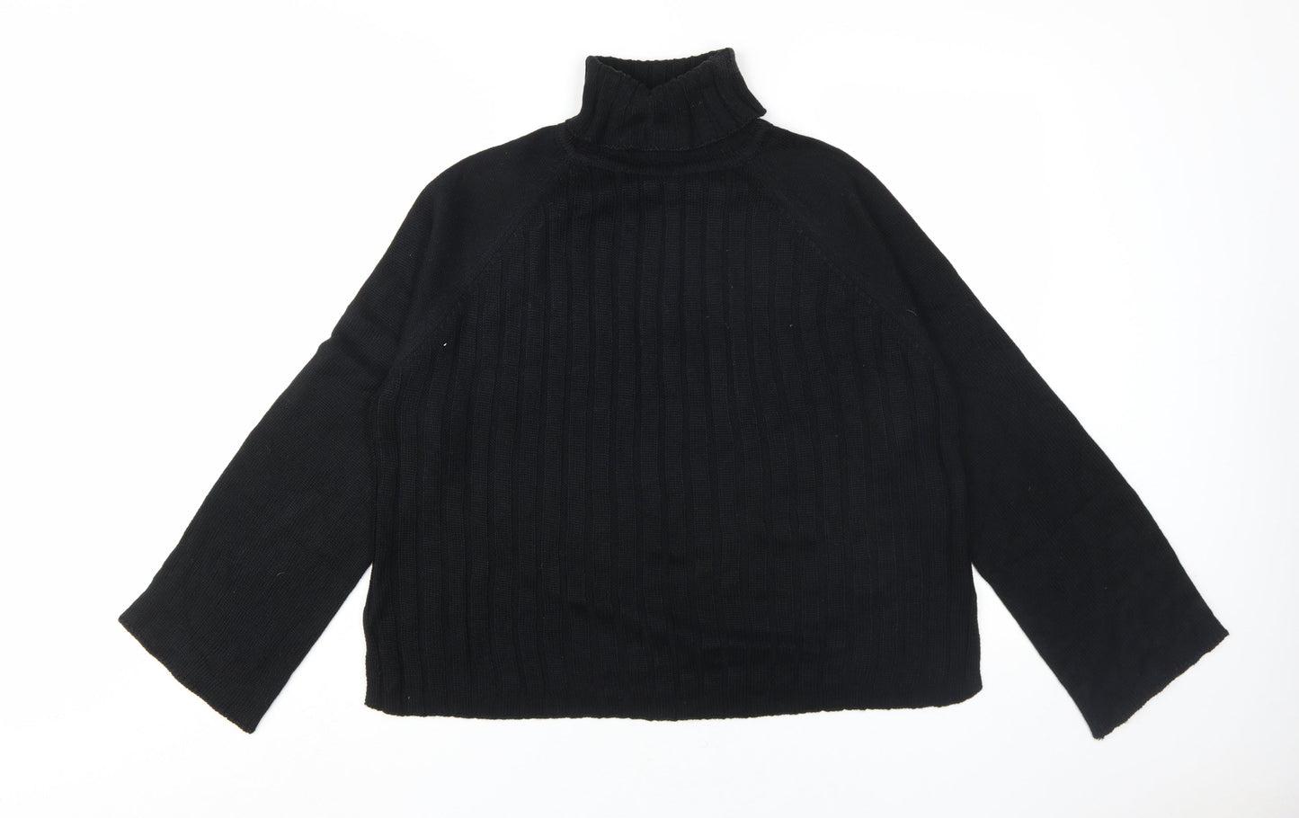 Threadbare Women's Black Roll Neck Jumper Size 10