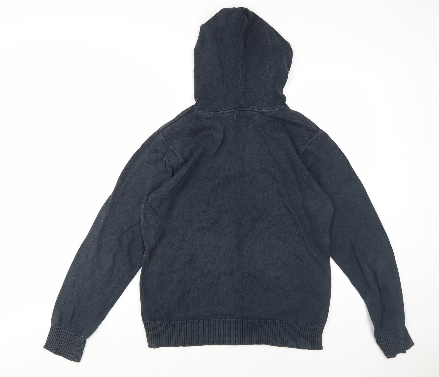 Firetrap Men's Black Hooded Pullover Hoodie, M, Regular Fit