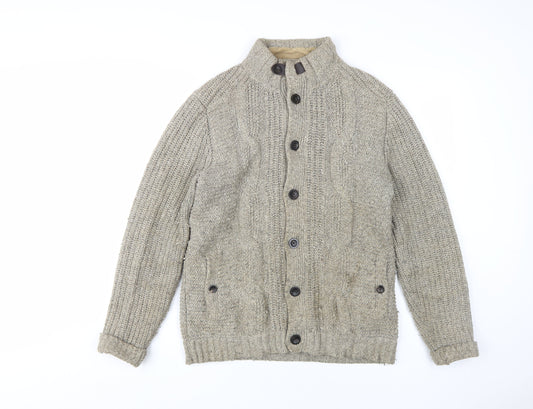 Ted Baker Men's Grey Cardigan, Size M, Wool Blend