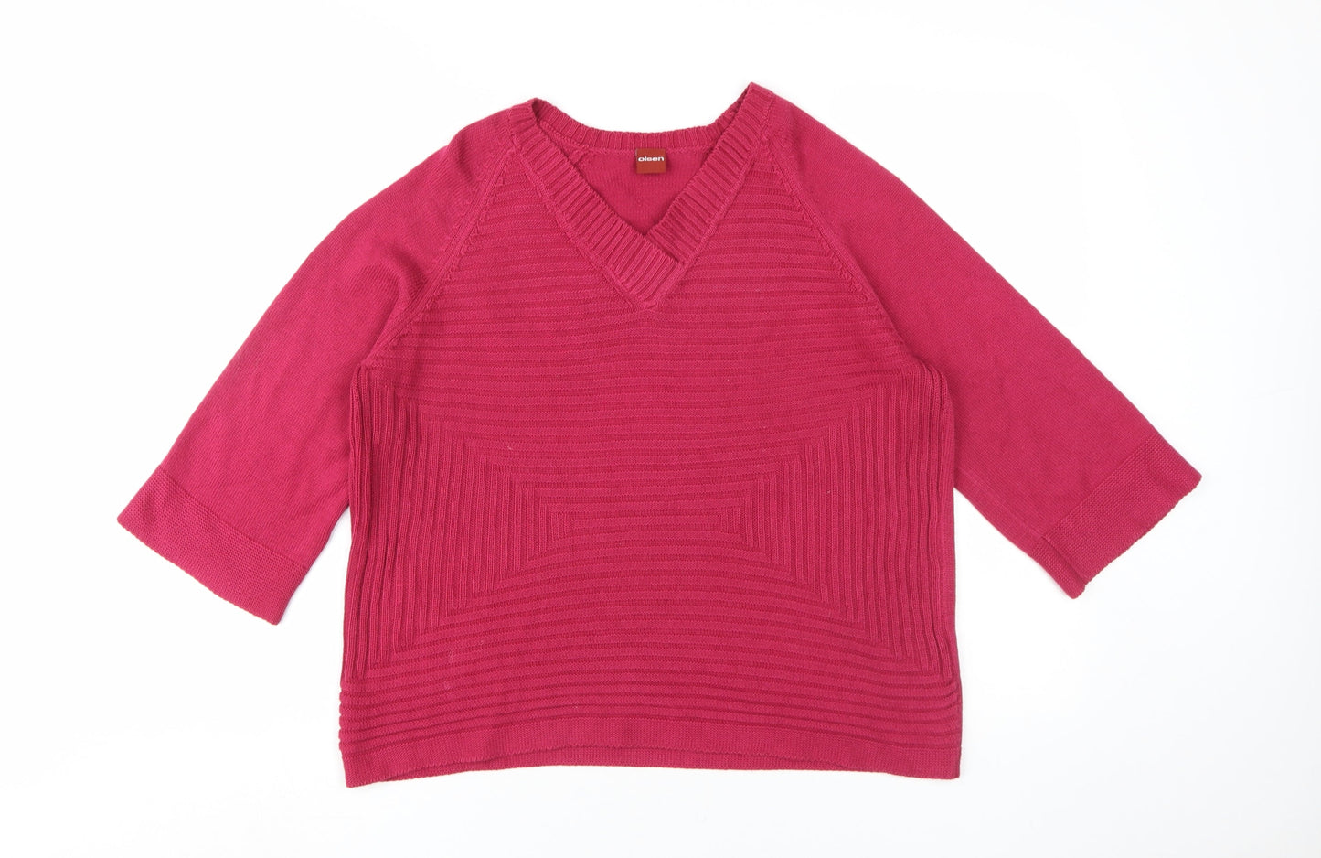 Olsen Women's Red Pullover Jumper, M, V-Neck