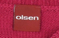Olsen Women's Red Pullover Jumper, M, V-Neck