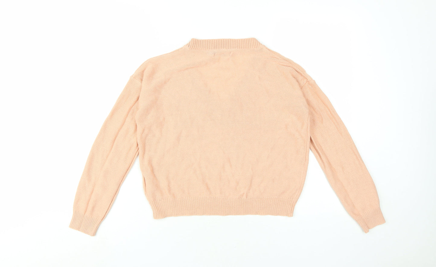 Brave Soul Women's Beige V-Neck Pullover Jumper XS