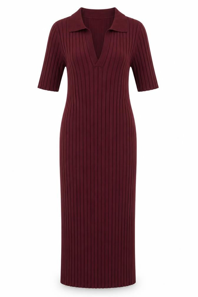 Monki Women's Purple Midi Collared Shirt Dress M