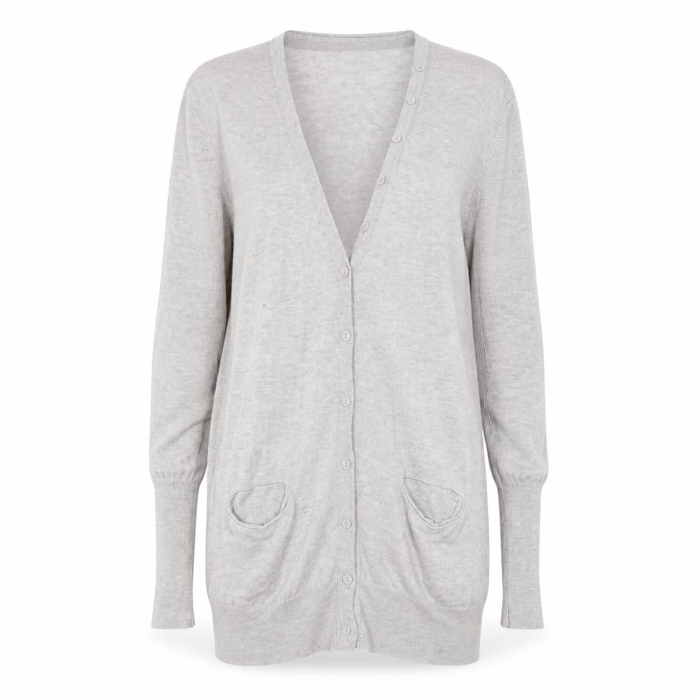Womens UK 12 Regular White Stuff Grey Cardigan Tight-Knit