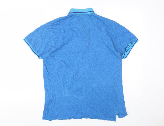 Pierre Cardin Men's Blue Polo Shirt L, Casual Short Sleeve