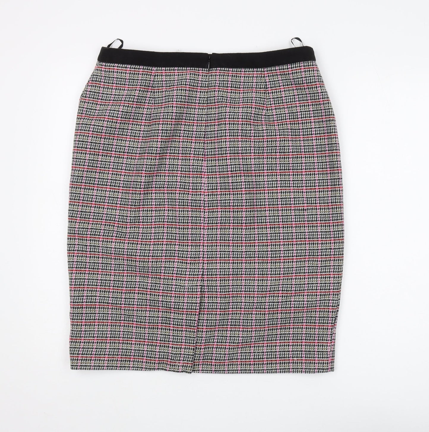 Clements Ribeiro Women's Multicoloured Check Pencil Skirt Size 14