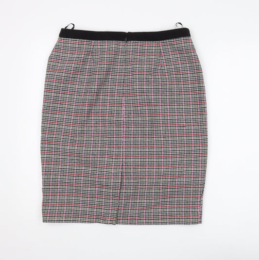 Clements Ribeiro Women's Multicoloured Check Pencil Skirt Size 14