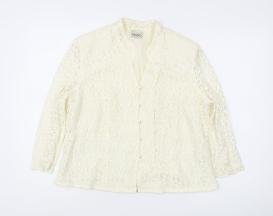 Eastex Women's Ivory Lace Blouse, Size 14