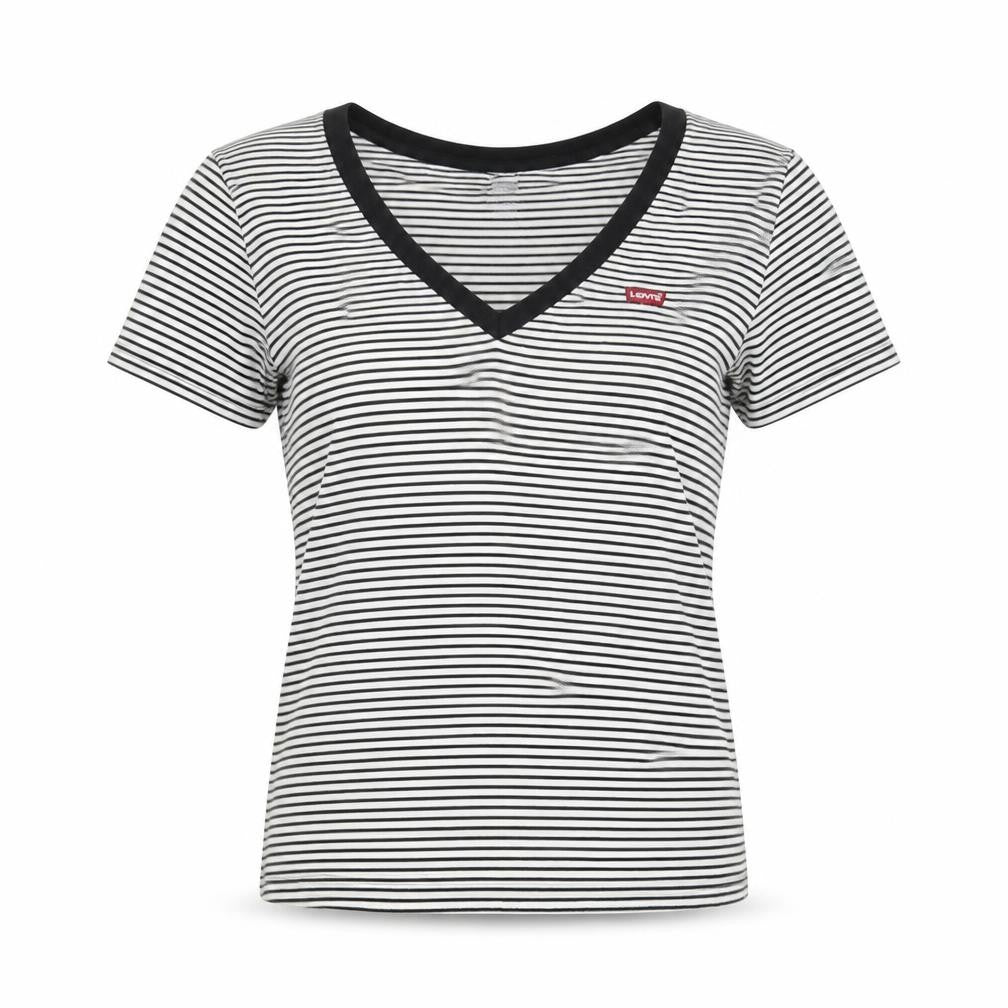 Womens UK Size XS Levi's Black 100% Cotton T-Shirt