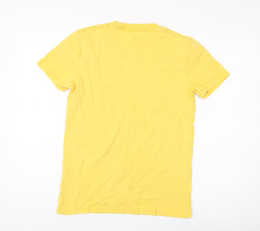 Hollister Co. Men's Yellow XS Crew Neck T-Shirt