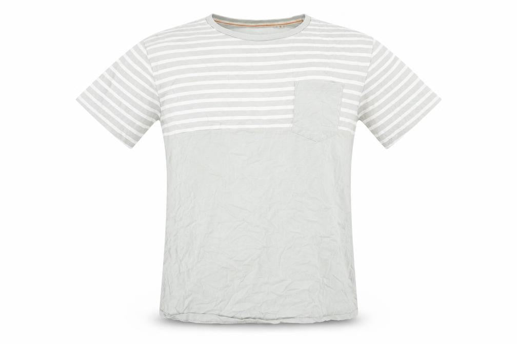 Threadbare Men's Grey Striped T-Shirt, Large