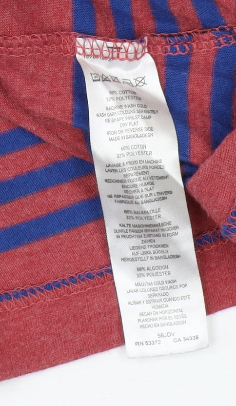 French Connection Men's Red Striped T-Shirt, L