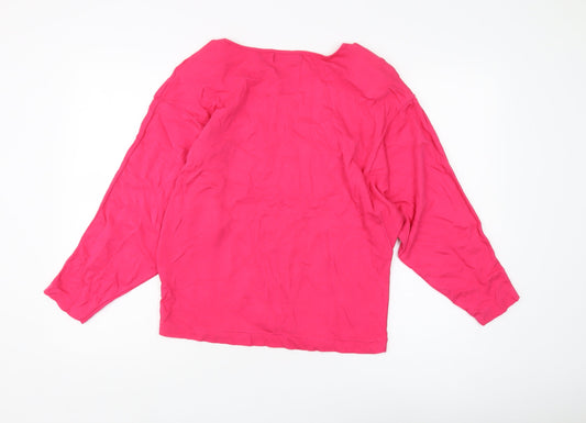 Winsmira Women's Pink Cotton Long Sleeve T-Shirt