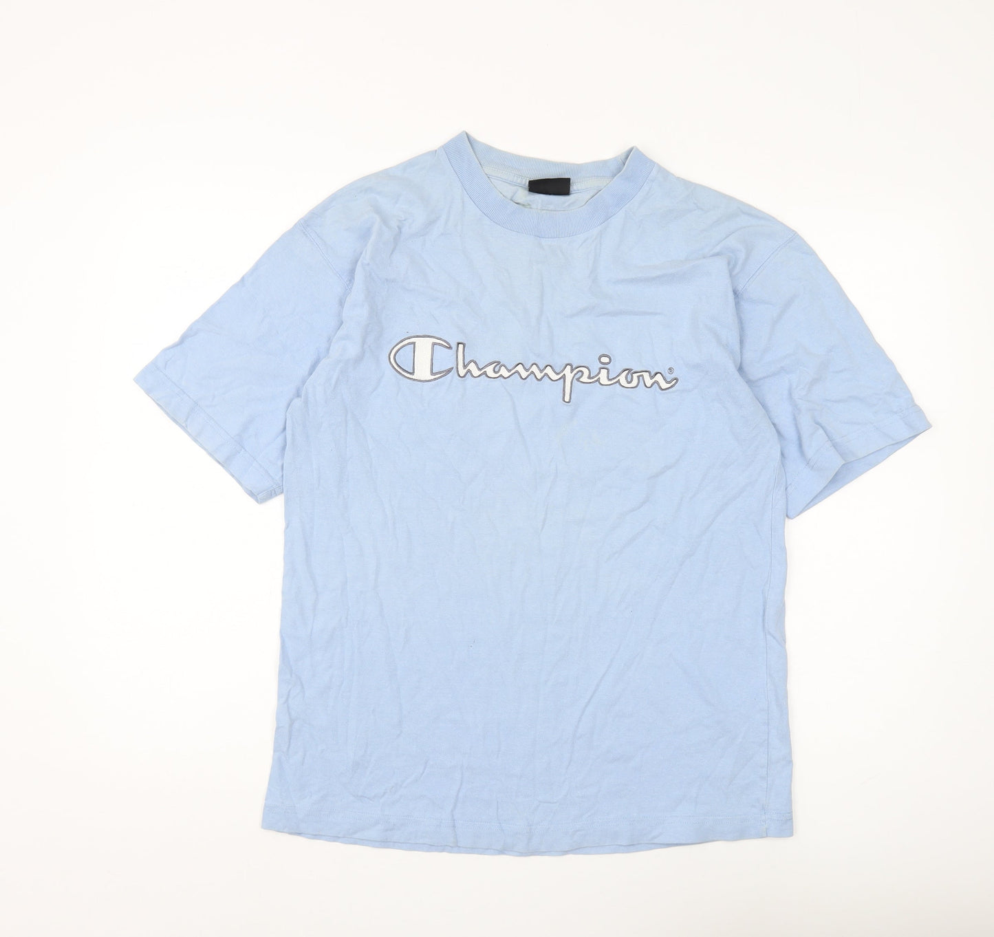 Champion Men's Blue Crew Neck T-Shirt Size M