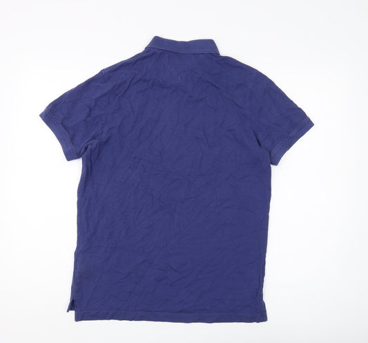 Tommy Hilfiger Men's Blue Slim Fit Polo, Medium