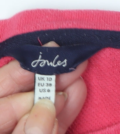 Joules Women's Pink Pullover Sweatshirt, Size 10, Cotton