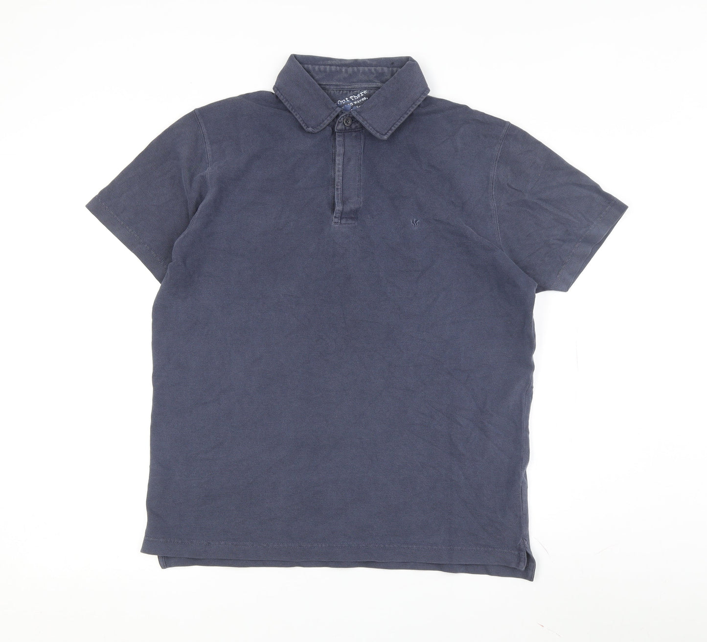 Marks and Spencer Men's Blue S Short Sleeve Polo Shirt