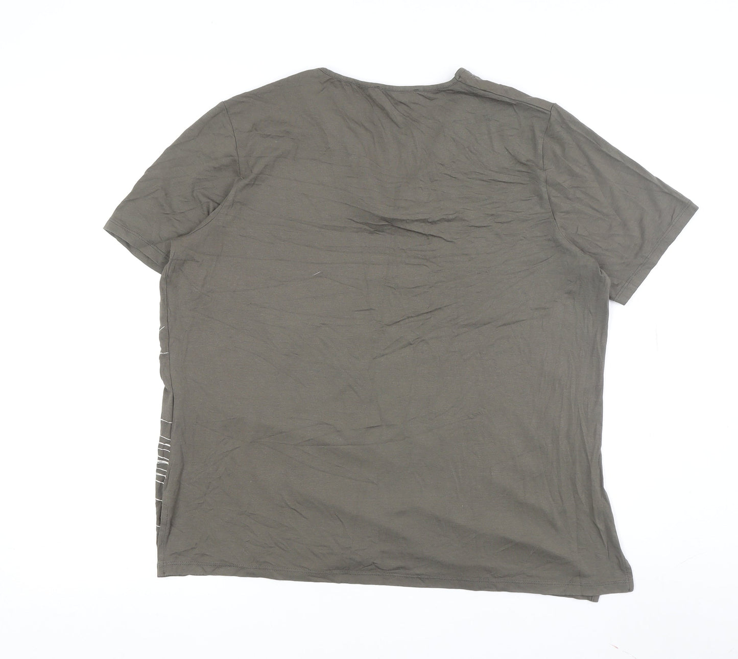 Dorpna Women's Brown V-Neck T-Shirt Small