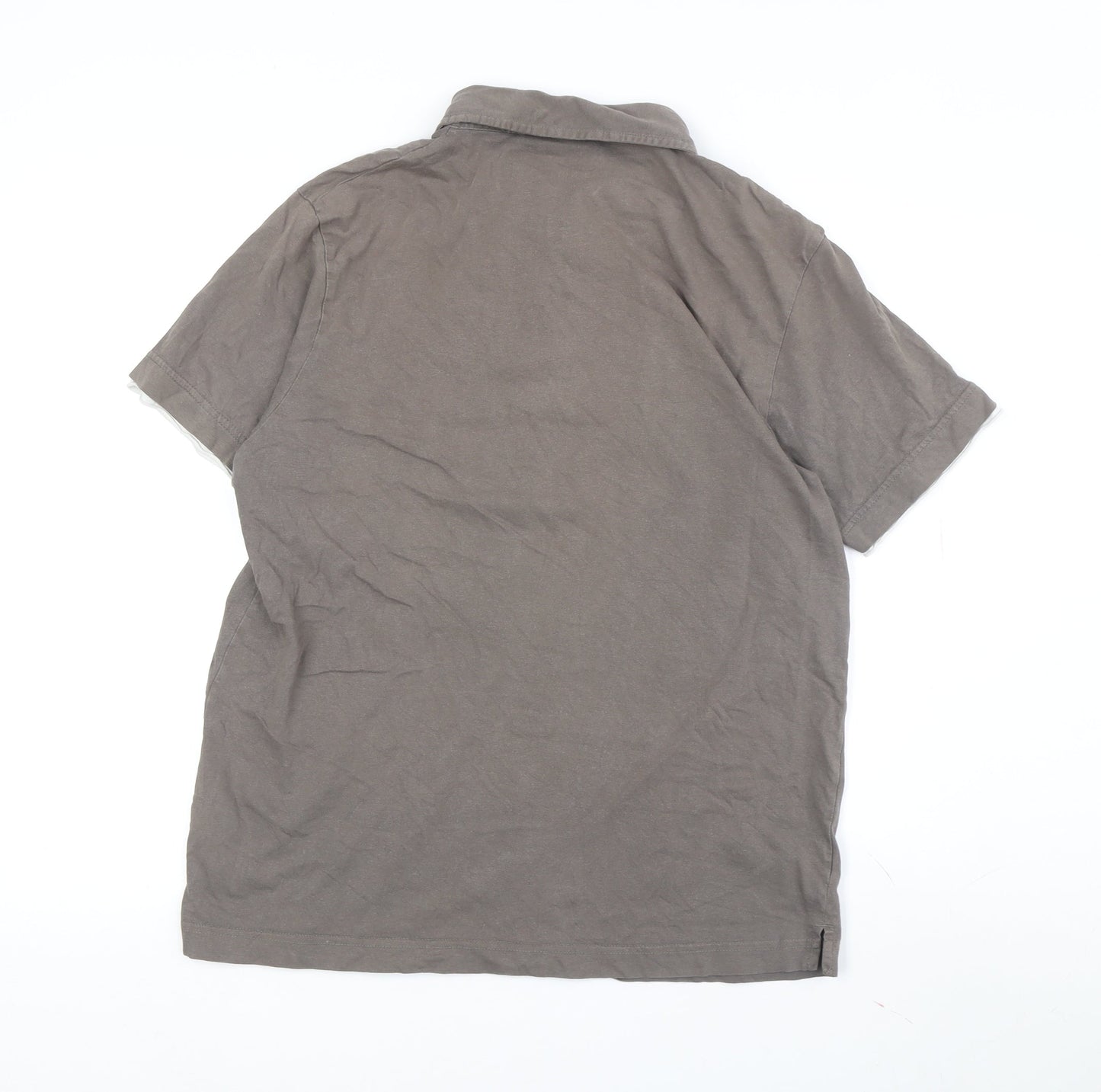 Red Herring Men's Brown Polo L Short Sleeve Casual
