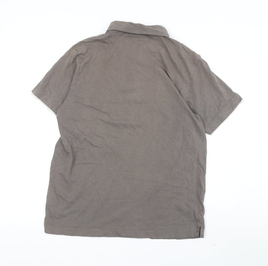 Red Herring Men's Brown Polo L Short Sleeve Casual