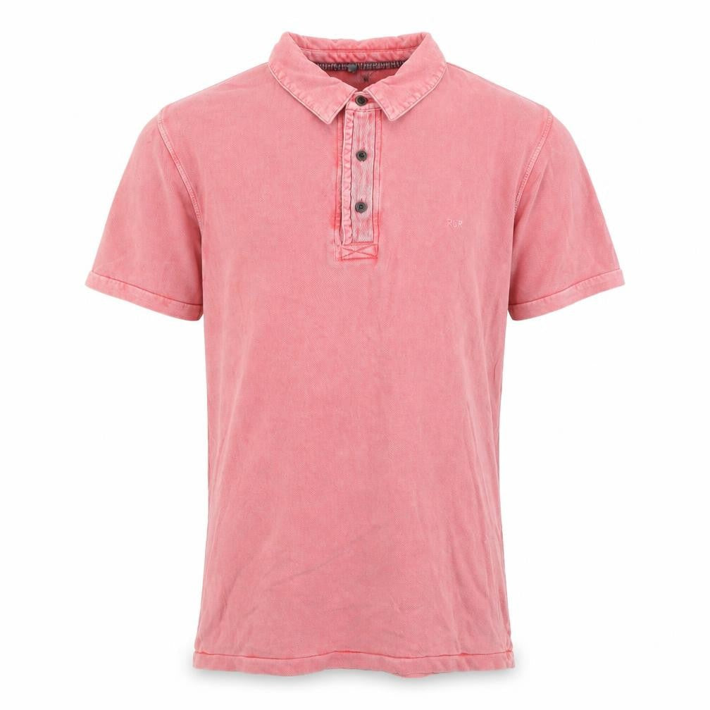 G-Star Men's Pink Polo, Medium, Light Wash, Short Sleeve