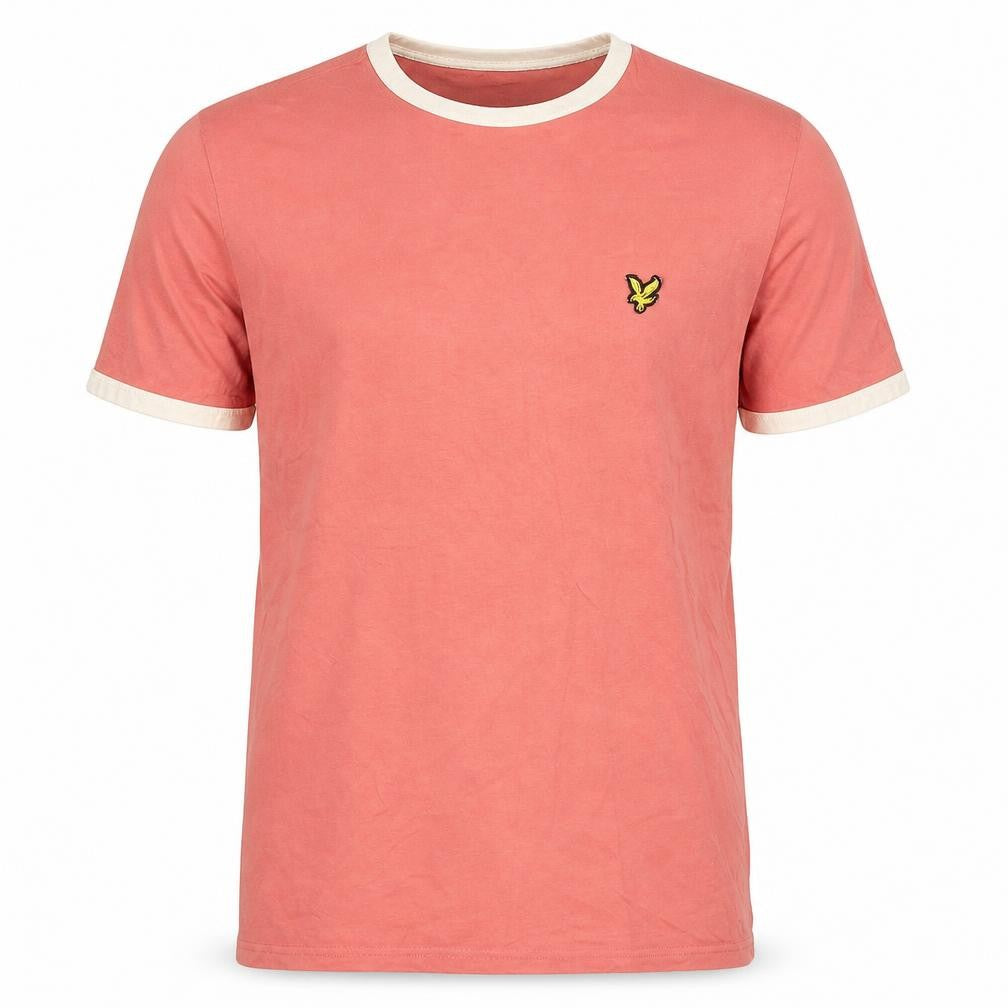 Mens UK Size M Lyle & Scott Pink  Cotton T-Shirt