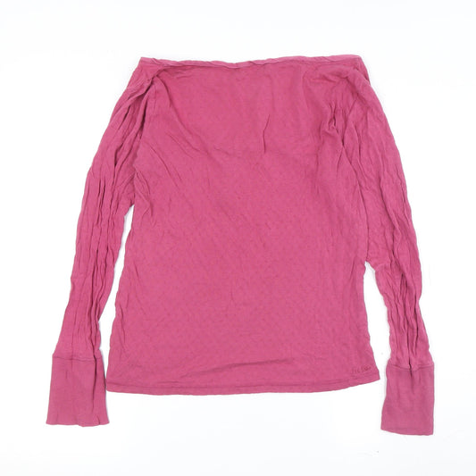 Fat Face Women's Pink Scoop Neck Jersey T-Shirt Size 14