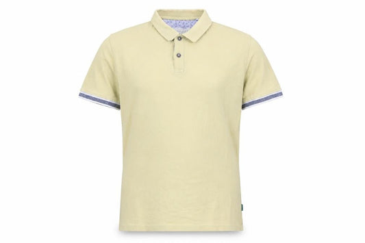 Racing Green Men's Beige Medium Polo Shirt